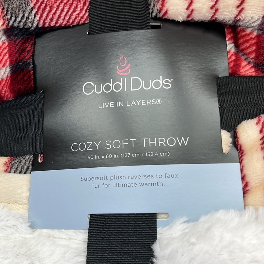 🆕 Cuddl Dud Live in Layers Cozy Soft Plush Throw Reversible Faux Fur 50”x60” - Picture 3 of 4